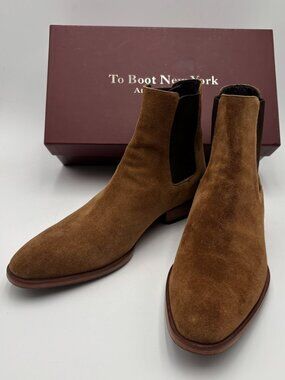 To Boot New York Pescara Suede Chelsea Boots Brown 9M Italy NIB